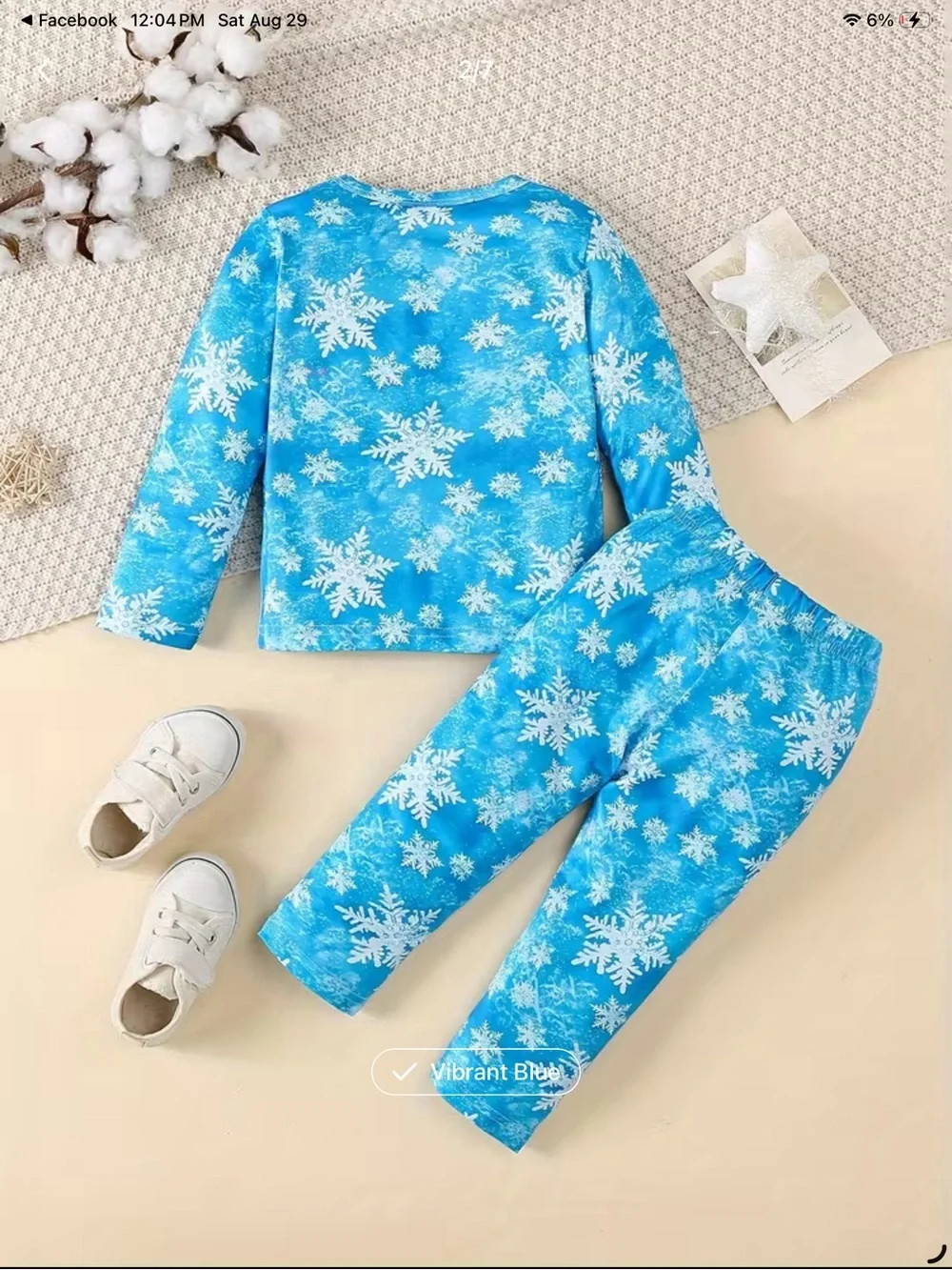 Blue Snow Princess Girls' Pajama Set